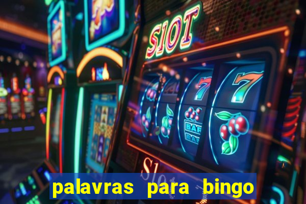 palavras para bingo cha de bebe