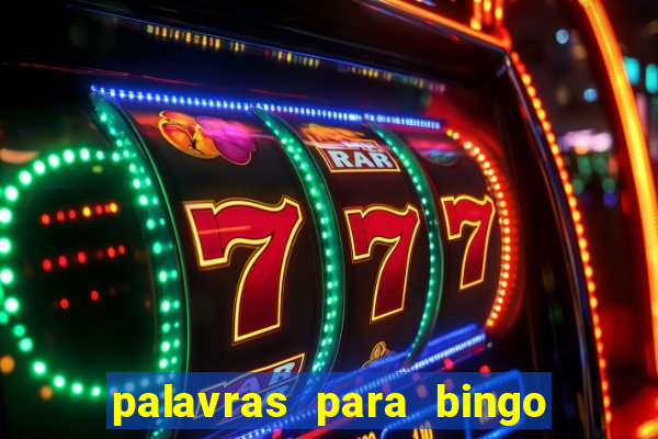 palavras para bingo cha de bebe